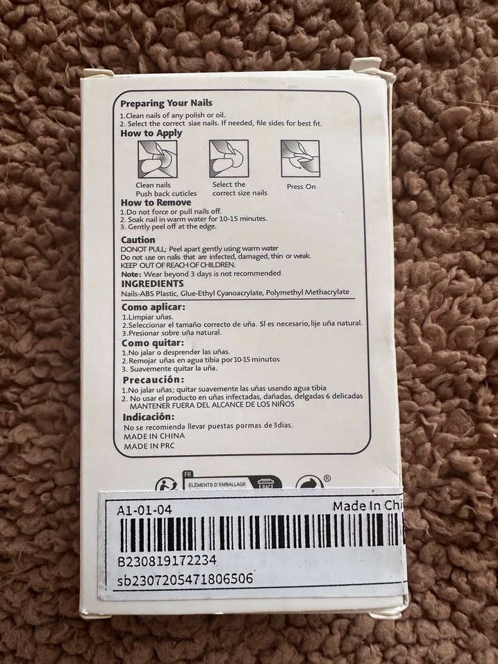 Bordo Örümcek Desenli Takma Tırnak - Görsel 3