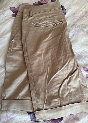 Turist Bej Kadın Bermuda Şort Rahat Kesim - Görsel 4