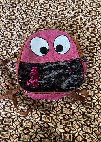 Pullu Pembe Kız Çocuk Sırt Çantası