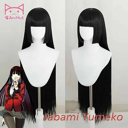 Kakegurui Yumeko Cosplay Peruk