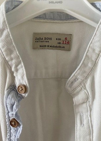 6 Yaş Beden beyaz Renk Zara gomlek
