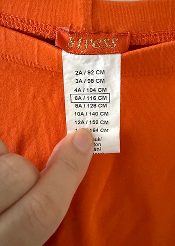 6 Yaş Beden turuncu Renk Tyess tayt