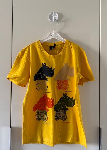 G-star Raw Canli Sari Moomin Baskili Rahat Tisort