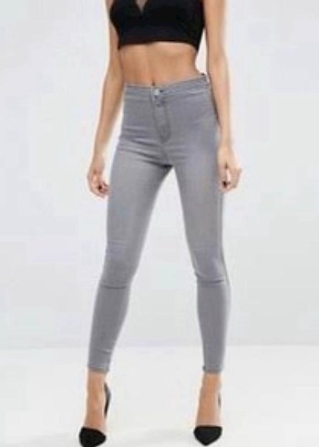 Mexx Yuksek Bel Gri Skinny Jean