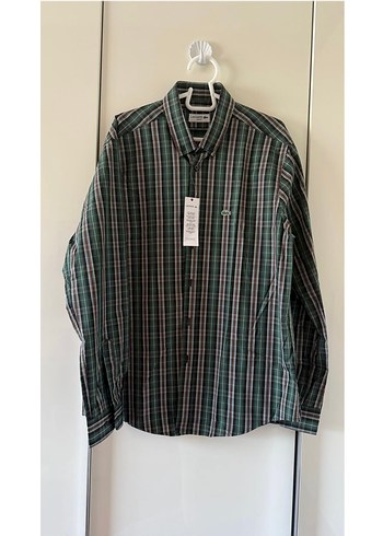 Lacoste Yesil Ekose Uzun Kollu Gomlek