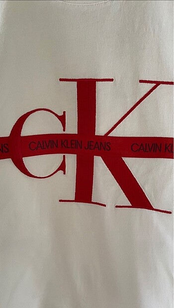 m Beden beyaz Renk Calvin Klein tisort