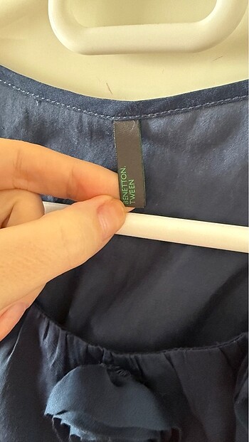 11-12 Yaş Beden lacivert Renk Benetton bluz
