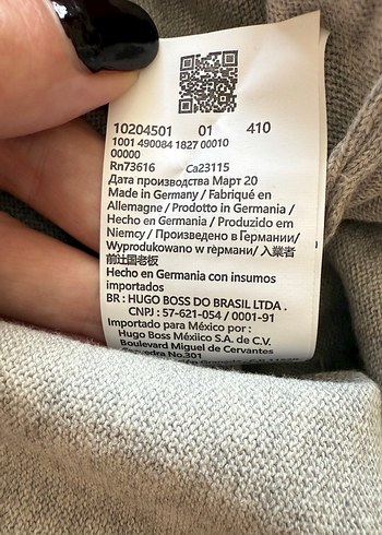 Hugo Boss Hugo Boss Gri Erkek Uzun Kollu Triko