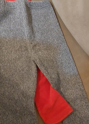 Kız Çocuk Gri Desenli Triko Tayt - Görsel 3