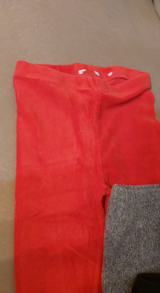 Kız Çocuk Gri Desenli Triko Tayt - Görsel 2