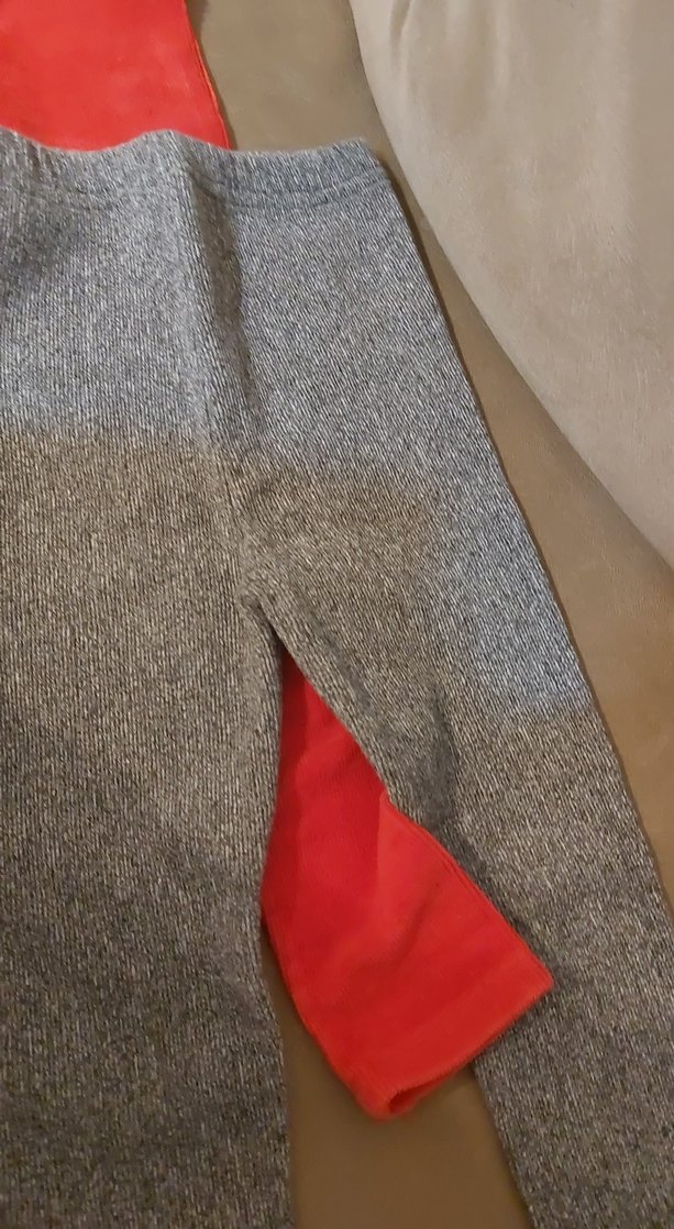 Kız Çocuk Gri Desenli Triko Tayt - Görsel 3