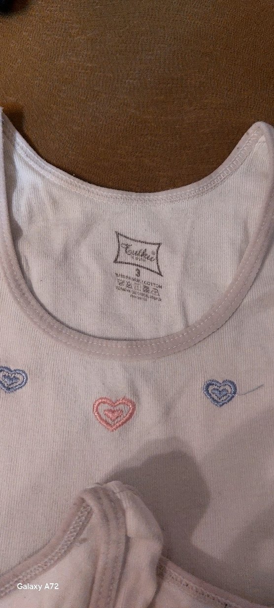 Nakışlı Beyaz Çocuk Atlet - Görsel 2