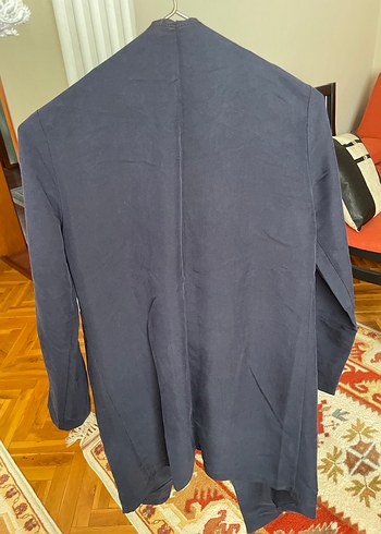 Koton Lacivert pardesü uzun hırka koton