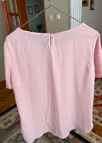 LC Waikiki Pembe Kısa Kollu Salaş Kadın Bluz