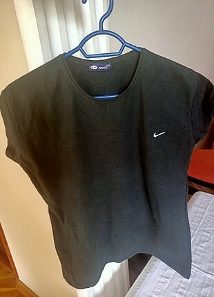 Nike logolu siyah basic tshirt kısa kollu unisex