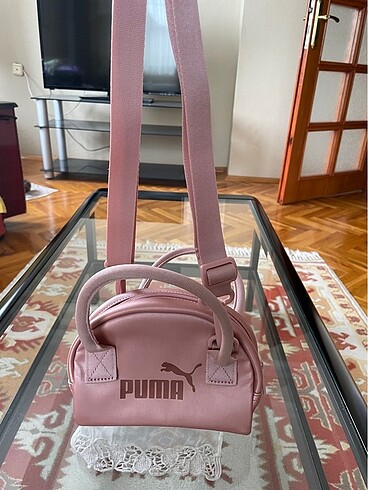  Beden pembe Renk Puma mini çanta pembe pudra kadın spor kol çantası