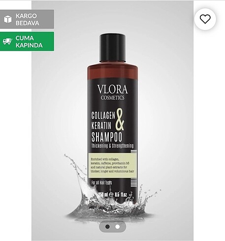 Diğer Vlora keratin kolajen şampuan