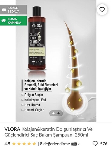 Vlora keratin kolajen şampuan