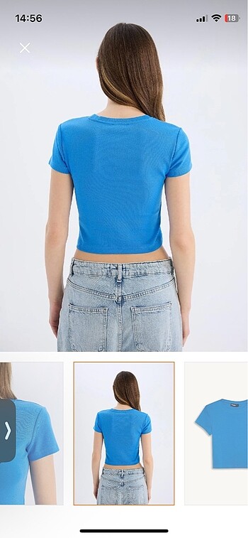 Diğer Defacto kısa kollu crop tshirt