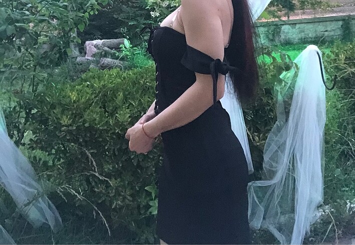s Beden siyah Renk Korse elbise abiye