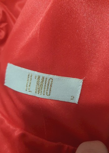 Kırmızı Drapeli ilmio Abiye Elbise - Görsel 6