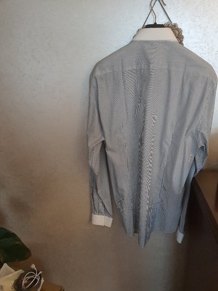 Gri Desenli Uzun Kollu Erkek Gömlek - Görsel 5