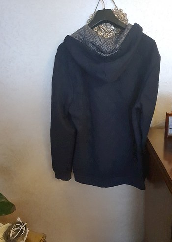 Siyah Fermuarlı Yüksek Yakalı Erkek Sweatshirt mudo - Görsel 5