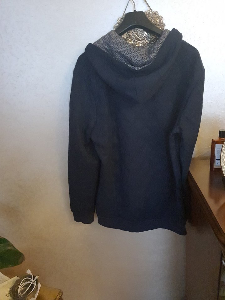 Siyah Fermuarlı Yüksek Yakalı Erkek Sweatshirt mudo - Görsel 5