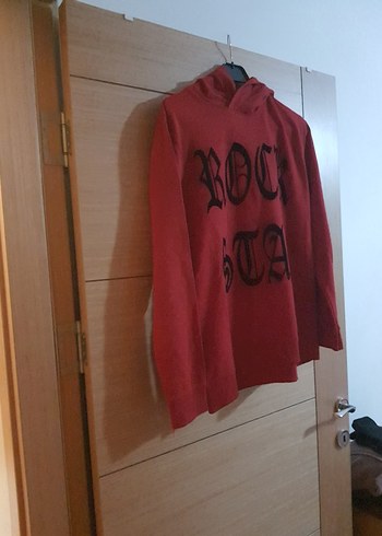 Kırmızı Rock Punk zara Sweatshirt - Görsel 2