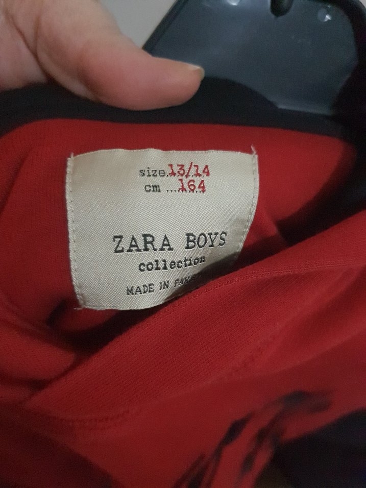 Kırmızı Rock Punk zara Sweatshirt - Görsel 5