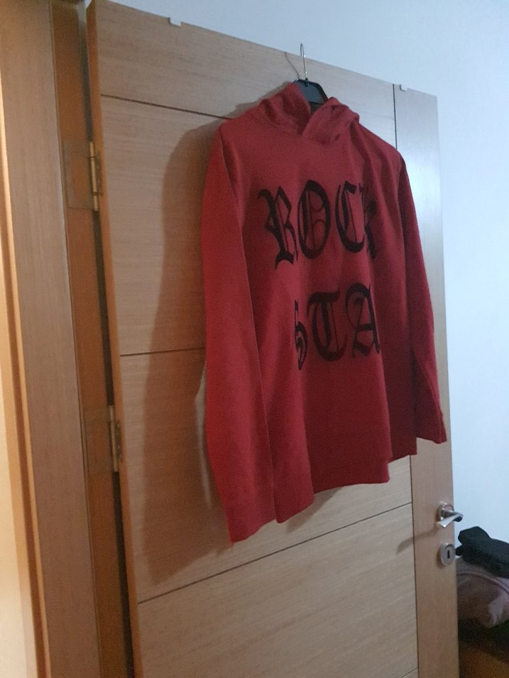 Kırmızı Rock Punk zara Sweatshirt - Görsel 2