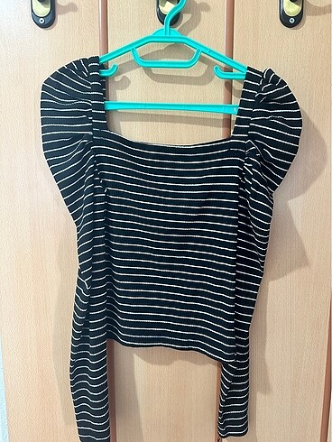 Çizgili basic bluz