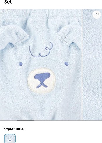 Mavi Nakışlı Bebek Erkek Takımı - Görsel 2