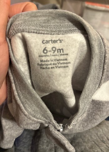 Carter's Bebek Bulut Desenli Fermuarlı Uyku Tulumu - Görsel 2