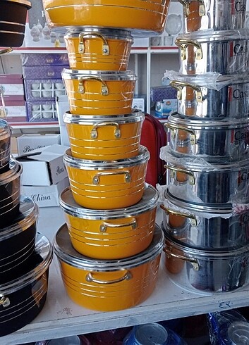 Beden çeşitli Renk Alüminyum Tencere seti