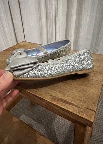 Kız Çocuk Gri Fiyonklu Babet Ayakkabı - Görsel 2