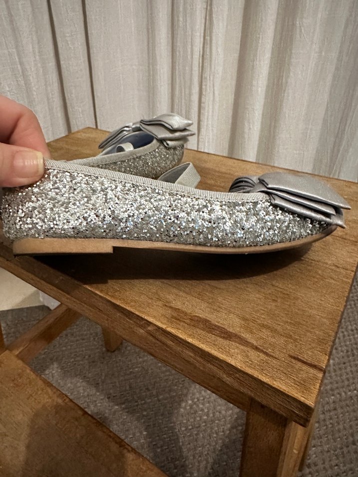 Kız Çocuk Gri Fiyonklu Babet Ayakkabı - Görsel 3