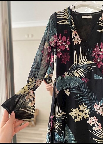 Çiçek Desenli Uzun Bohem Elbise - Görsel 3