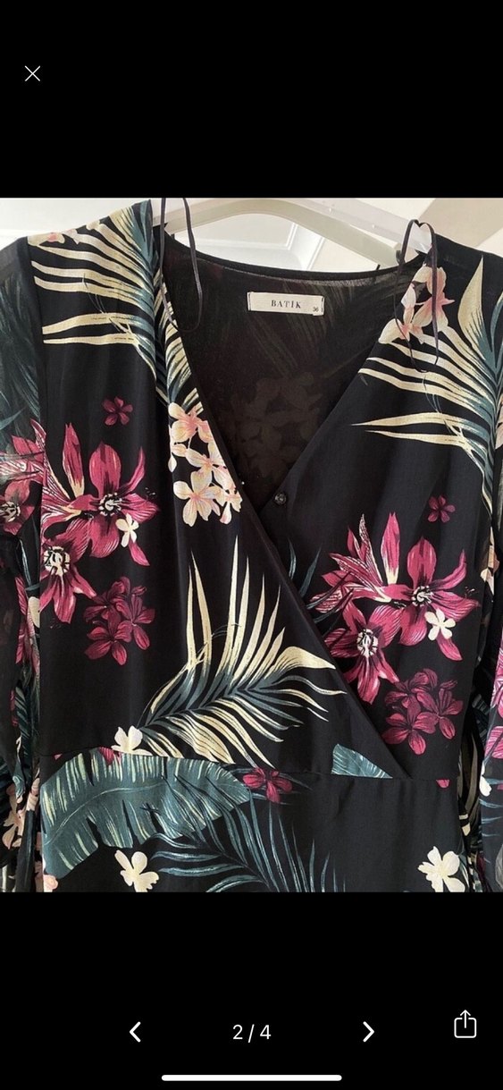 Çiçek Desenli Uzun Bohem Elbise - Görsel 2