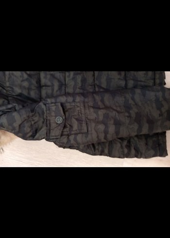 Kapüşonlu Kamuflaj Erkek Çocuk Mont - Görsel 4