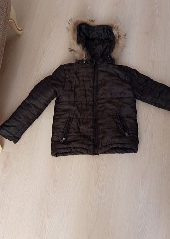 Kapüşonlu Kamuflaj Erkek Çocuk Mont - Görsel 2