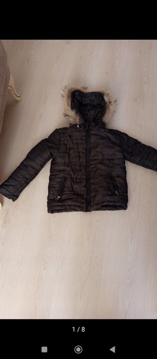 Kapüşonlu Kamuflaj Erkek Çocuk Mont - Görsel 2