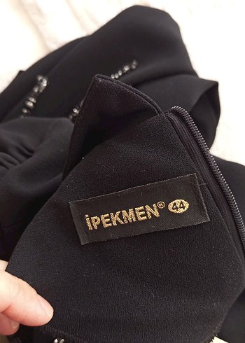 Drapeli Siyah Uzun Kadın Elbise - Görsel 4