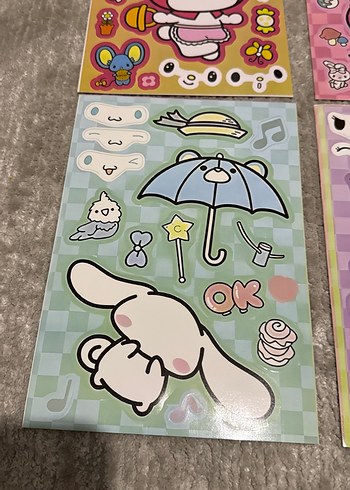 4 adet sanrio tak çıkar sticker - Görsel 2