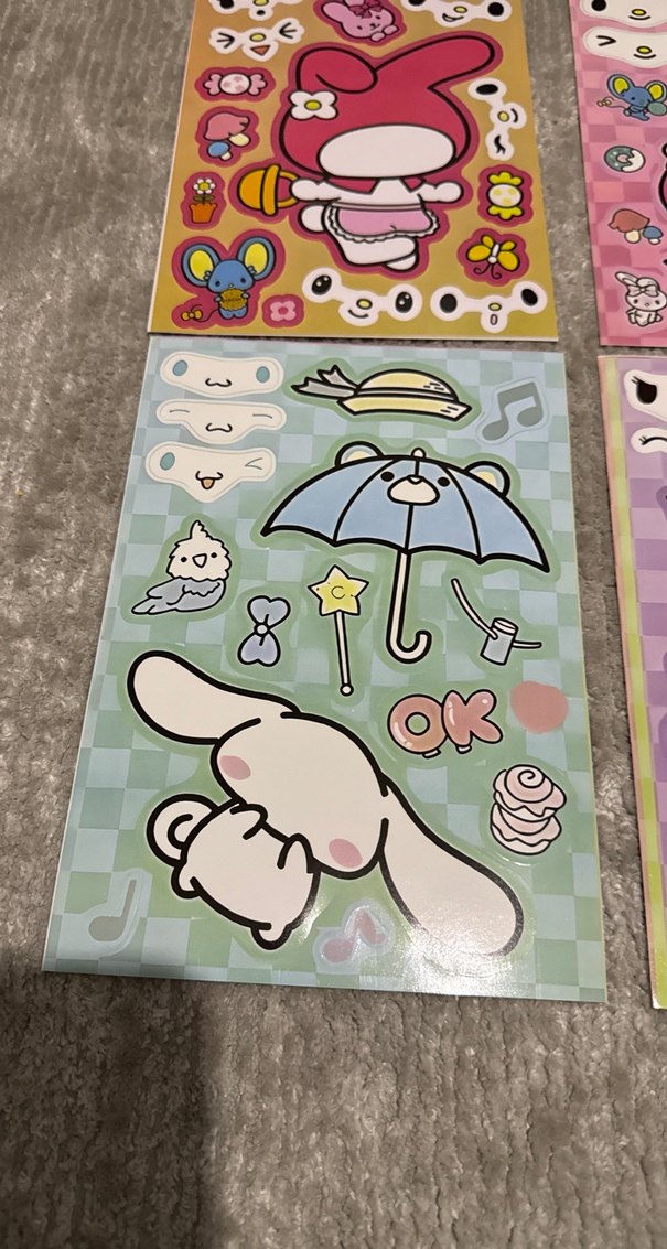 4 adet sanrio tak çıkar sticker - Görsel 2