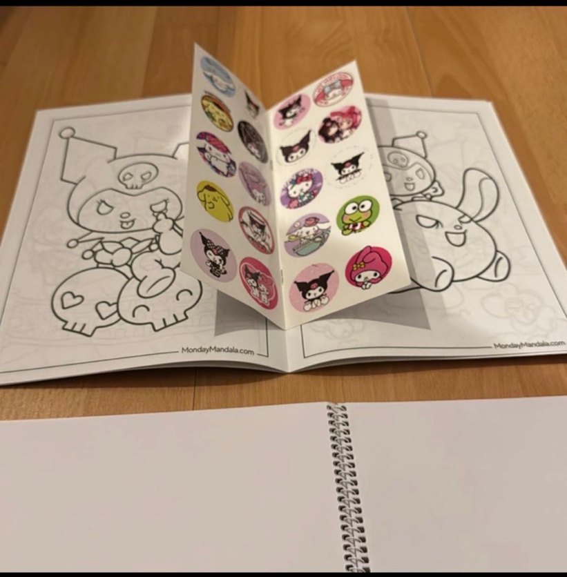 Kuromi Temalı Renkli Boyama Kitabı - Görsel 3