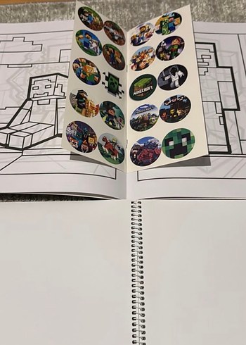 Minecraft Boyama Kitabı ve Sticker Maskesi - Görsel 3