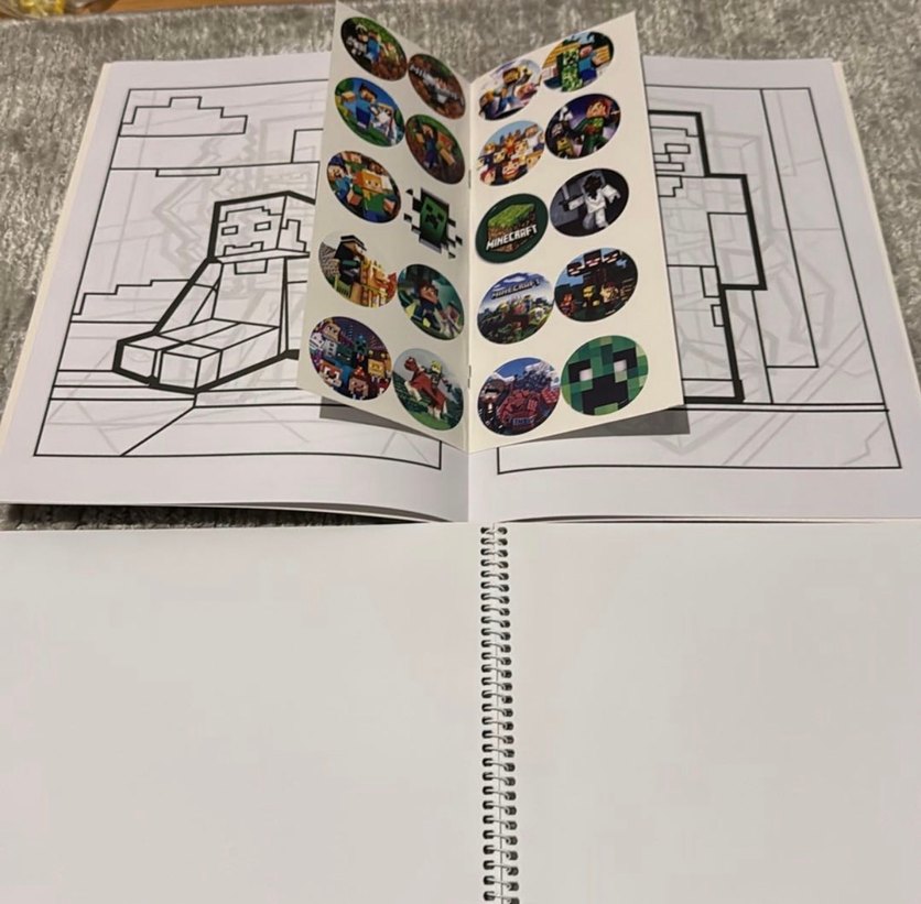 Minecraft Boyama Kitabı ve Sticker Maskesi - Görsel 3