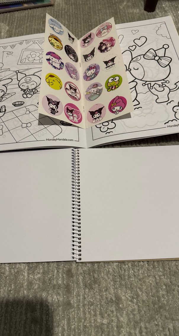 Kuromi Boyama Kitabı ve Sticker Maske - Görsel 3