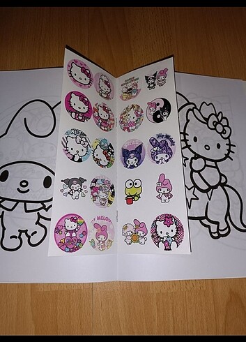  Beden Renk Hello kitty kuromi boyama kitabı 